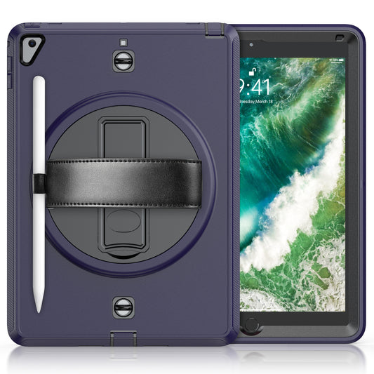 Coolinan iPad 5 Shockproof Case Built-in Screen Protector Rotation Stand Turntable
