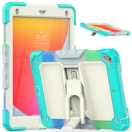 Kickstand iPad 6 Shockproof Case Built-in Screen Protector Shoulder Strap Detachable