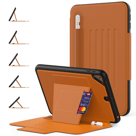Smart Multiple iPad Mini 5 Shockproof Case Leather Wallet Stand with Pencil Holder