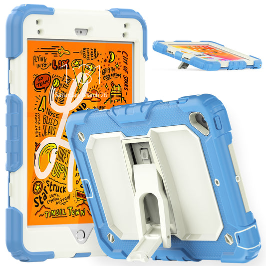 Kickstand iPad Mini 5 Shockproof Case Built-in Screen Protector Shoulder Strap Detachable