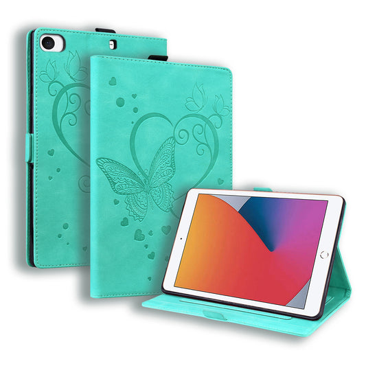 Love Butterfly iPad Mini 4 Grils Leather Case Embossing Wallet Flip Stand