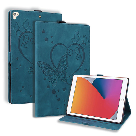 Love Butterfly iPad Air 1 Grils Leather Case Embossing Wallet Flip Stand