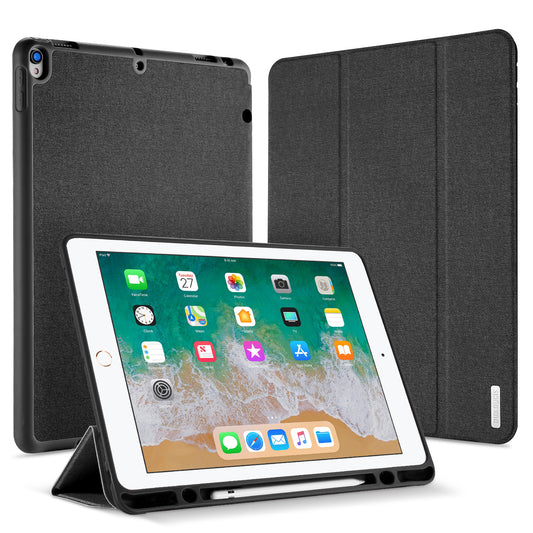 Domo Flip Apple iPad Pro 12.9 (2017) Leather Case Smart Magnetic Tri-fold Stand