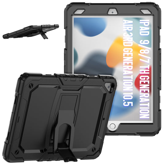 Kickstand iPad Air 3 Shockproof Case Built-in Screen Protector Shoulder Strap Detachable