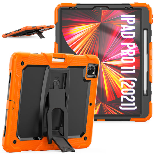 Kickstand iPad Pro 12.9 2018 Shockproof Case Built-in Screen Protector Shoulder Strap