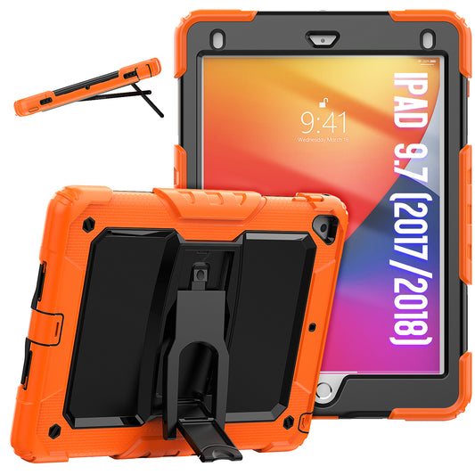 Kickstand iPad 5 Shockproof Case Built-in Screen Protector Shoulder Strap Detachable