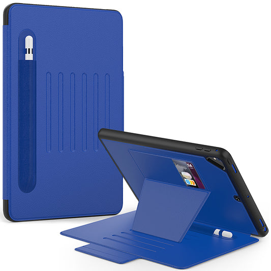 Smart Multiple iPad 6 Shockproof Case Leather Wallet Stand with Pencil Holder