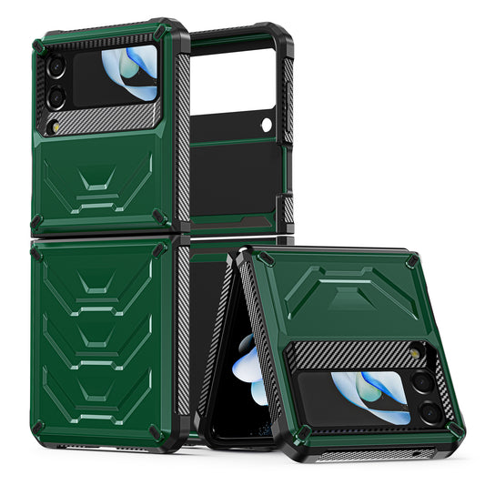 Mech King Galaxy Z Flip4 Case Full-Body Rugged Protection Mul-angele Kicktand