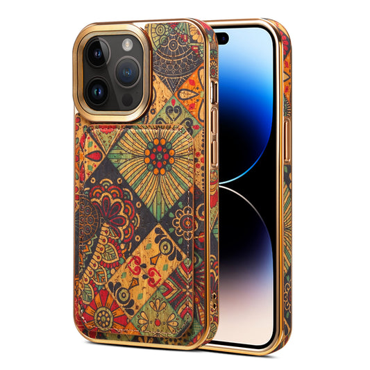 Moslem Flowers Wood iPhone 15 Pro Max Transformers Cover Verticle Horizontal Kickstand