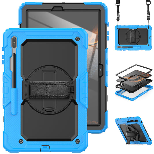 Tough Strap Galaxy Tab S8+ Shockproof Case Multi-functional Built-in Screen Protector