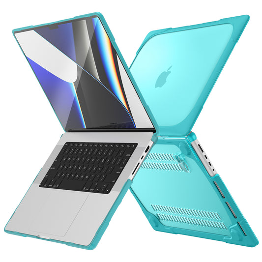 Two Tone MacBook Pro 16" A2485 A2780 Case Shockproof Rubber PC Stand