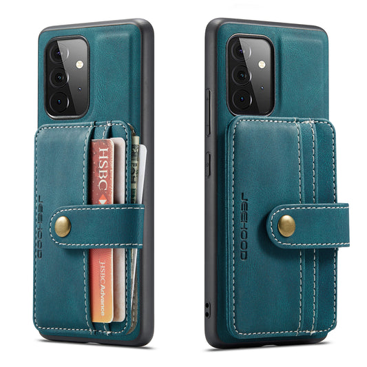 Magnetic Detachable Card Holder Galaxy A72 Leather Cover RFID Back Kickstand