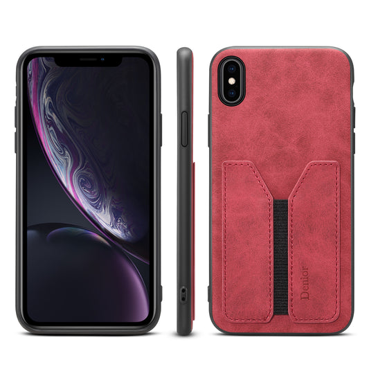 Elastic Card Holder iPhone Xs Max Back Cover Retro Leather Soft Slim