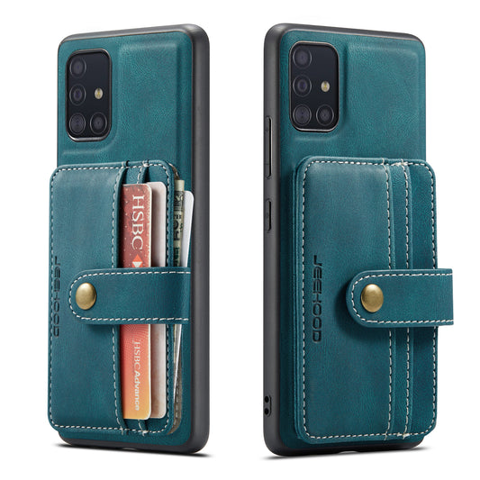 Magnetic Detachable Card Holder Galaxy A71 Leather Cover RFID Back Kickstand