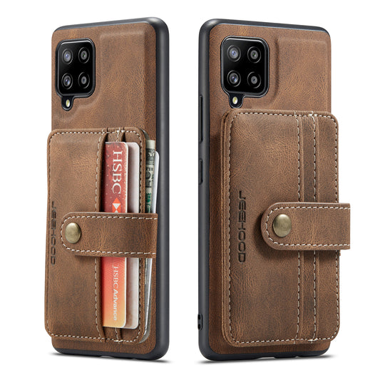 Magnetic Detachable Card Holder Galaxy A42 Leather Cover RFID Back Kickstand