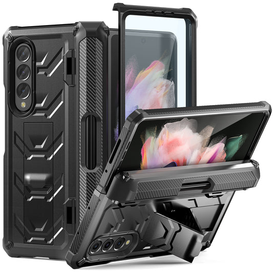 Mech King Galaxy Z Fold3 Case Full-Body Rugged Protection Mul-angele Kicktand