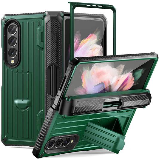 Trolley Box Galaxy Z Fold3 Case Full-Body Rugged Protection Built In Pen Holder
