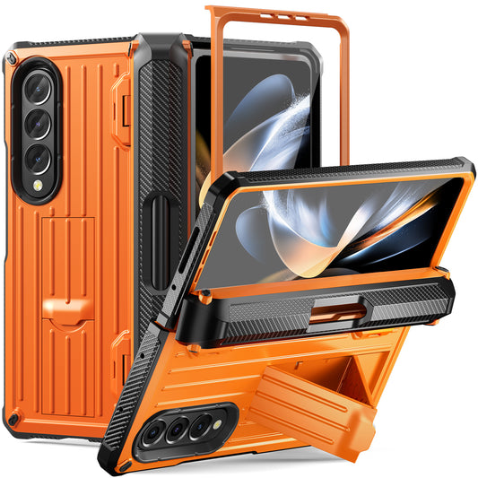 Trolley Box Galaxy Z Fold4 Case Full-Body Rugged Protection Built In Pen Holder