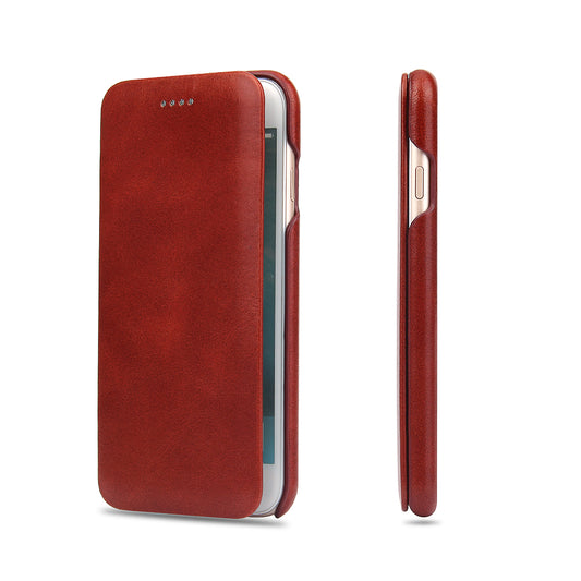 Flip Shape iPhone 7 Plus Genuine Leather Case Individuality Business