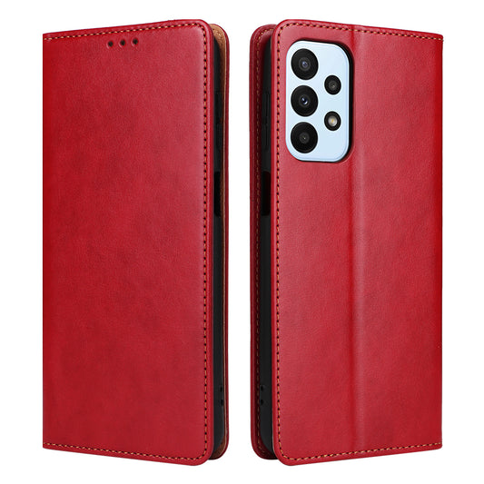 PU Leather Galaxy A23 Flip Case Wallet Stand Texture Deluxe
