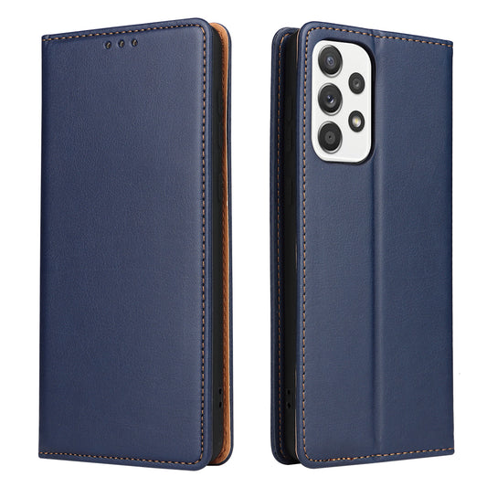 PU Leather Galaxy A73 Flip Case Wallet Stand Texture Deluxe