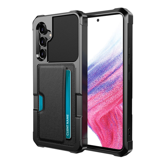 Car Magnetism Galaxy A54 TPU Cover with Leather Card Holder Slim