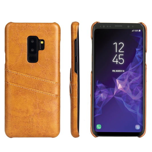 Oil Artificial Leather Galaxy S9 Wallet Cover Back Pack Business