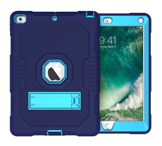 Hit Color iPad 6 Shockproof Case Combo Silicone PC Rugged Stand