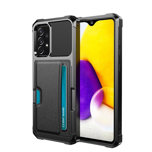 Car Magnetism Galaxy A33 TPU Cover with Leather Card Holder Slim