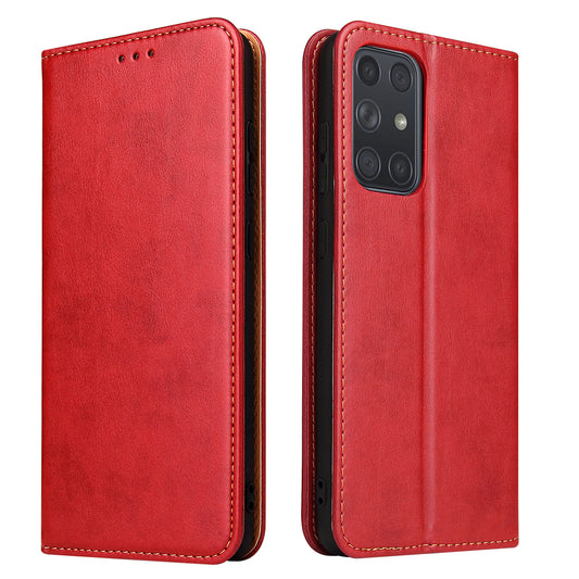 PU Leather Galaxy A72 Flip Case Wallet Stand Texture Deluxe
