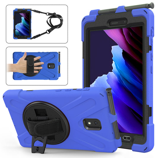 Pirate King Galaxy Tab Active3 Case 360 Rotating Stand Hand Holder Shoulder Strap