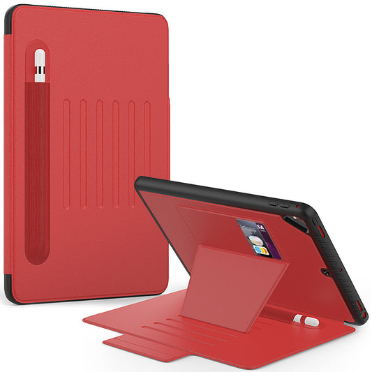 Smart Multiple iPad 5 Shockproof Case Leather Wallet Stand with Pencil Holder