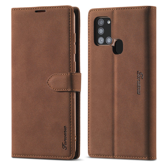 Gentry Slim Galaxy A21 Leather Case Book Stand Wallet Buckle