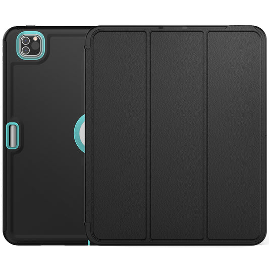 Auto Wake/Sleep iPad Pro 12.9 2020 Shockproof Case Leather Tri-fold Stand Smart
