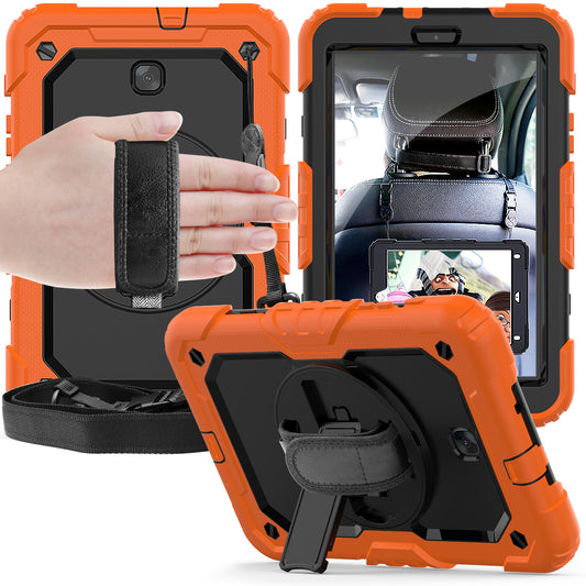 Tough Strap Galaxy Tab E 8.0 Shockproof Case Multi-functional Built-in Screen Protector