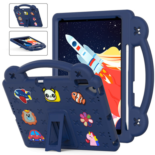 Berenstain Bear iPad 8 EVA Case Children's Cartoon Flat Kickstand DIY Hand Holder