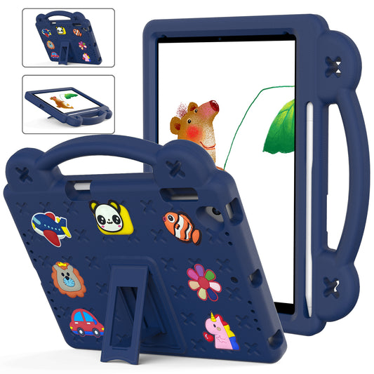 Berenstain Bear iPad 6 EVA Case Children's Cartoon Flat Kickstand DIY Hand Holder