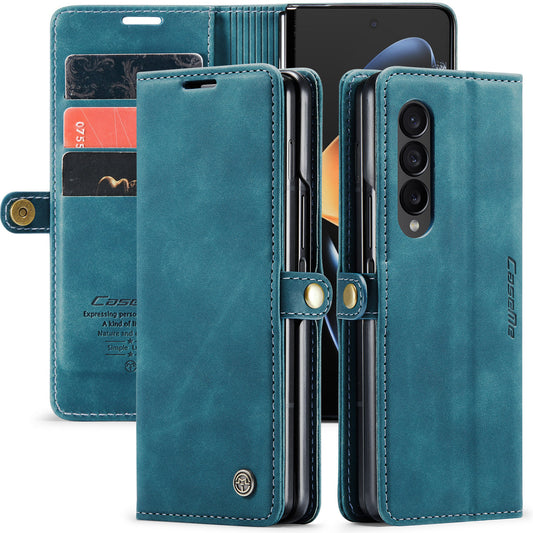 Book Classical Galaxy Z Fold4 Leather Case Retro Slim Wallet Stand