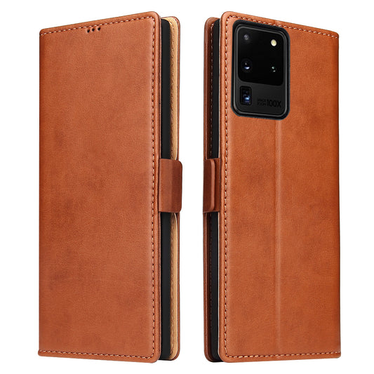 PU Leather Galaxy Note20 Ultra Flip Case Wallet Stand Texture Deluxe