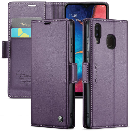 Butterfly Clasp Galaxy A40 Leather Case Wallet Card Slots TPU Kickstand