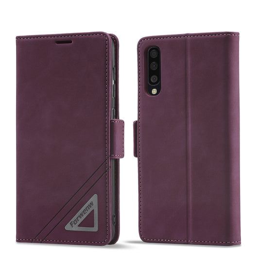 Tower Buckle Galaxy A50 Leather Case Frosted TPU Magnetic Wallet Stand