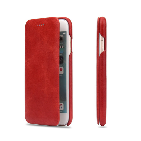 Flip Shape iPhone 8 Plus Genuine Leather Case Individuality Business