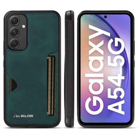 Insert Card Slot Galaxy A24 Leather Cover TPU Back Slim Shell