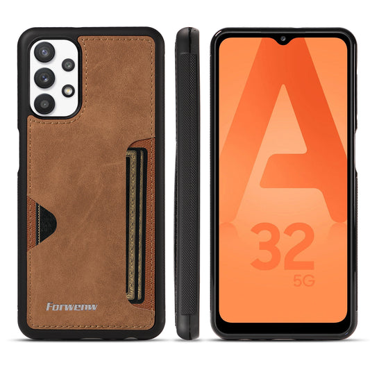 Insert Card Slot Galaxy A13 Leather Cover TPU Back Slim Shell