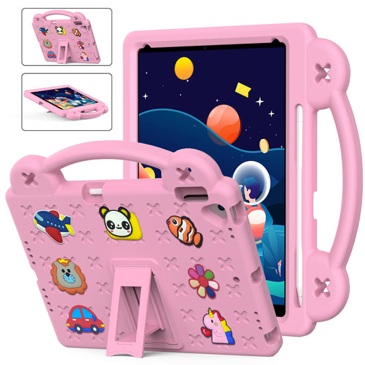 Berenstain Bear iPad 7 EVA Case Children's Cartoon Flat Kickstand DIY Hand Holder
