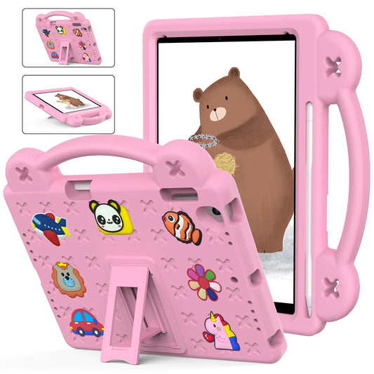 Berenstain Bear iPad Air 1 EVA Case Children's Cartoon Flat Kickstand DIY Hand Holder