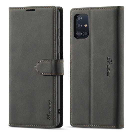 Gentry Slim Galaxy A71 Leather Case Book Stand Wallet Buckle