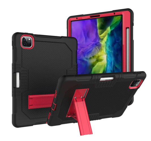 Hit Color iPad Pro 12.9 (2021) Shockproof Case Combo Silicone PC Rugged Stand