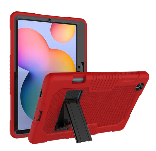 Hit Color Galaxy Tab S6 Lite Shockproof Case Combo Silicone PC Rugged Stand