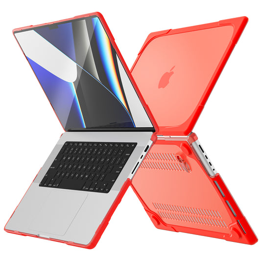 Two Tone MacBook Pro 14" A2442 A2779 Case Shockproof Rubber PC Stand